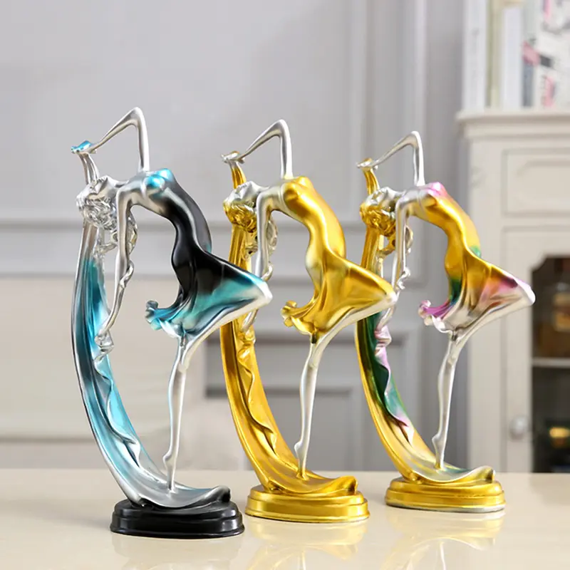 Tượng Điêu Khắc Để Bàn Nhảy Múa Cô Gái Làm Đẹp, Đồ Thủ Công Trang Trí Bằng Resin, Đồ Trang Trí Tủ, Livingmall Decor Decor Phòng
