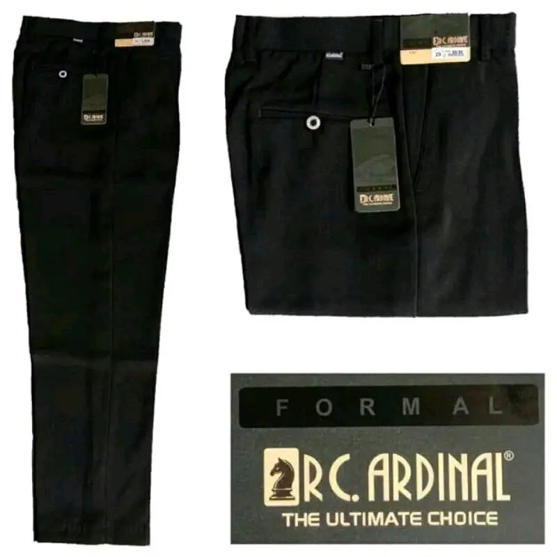Celana Formal Kain Cardinale Celana Kerja Pria Celana Hitam Panjang Size 27 Sampai 44 bahan