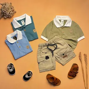 BRAVEKIDS FASHION - SETELAN PIQUE POLO POLOS LAKI-LAKI 1-2 TAHUN KOREAN STYLE PREMIUM KECE POLOSAN