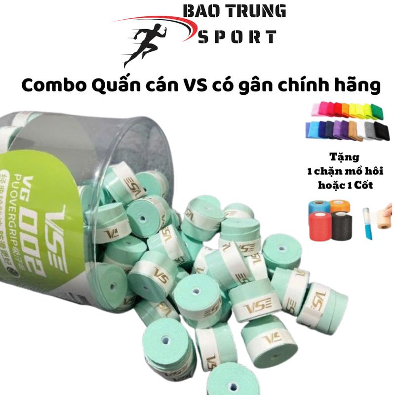 Combo 5-10 cuộn quấn cán VS Cuốn cán vợt tennis, cuốn cán cầu lông, quấn cán Pickleball chính hãng VS VG002 loại vân cá Sport