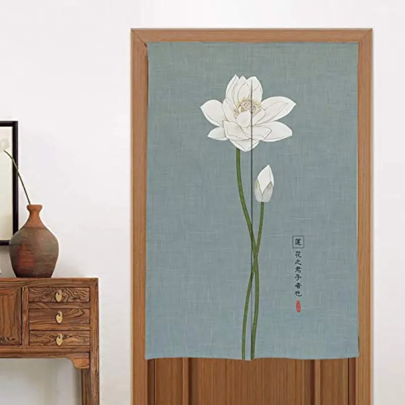 Rèm cửa hoa sen Trung Quốc, Rèm phân chia nhà vệ sinh, Rèm Nhật Bản, Rèm phong thủy Nolen (hoa sen) 0