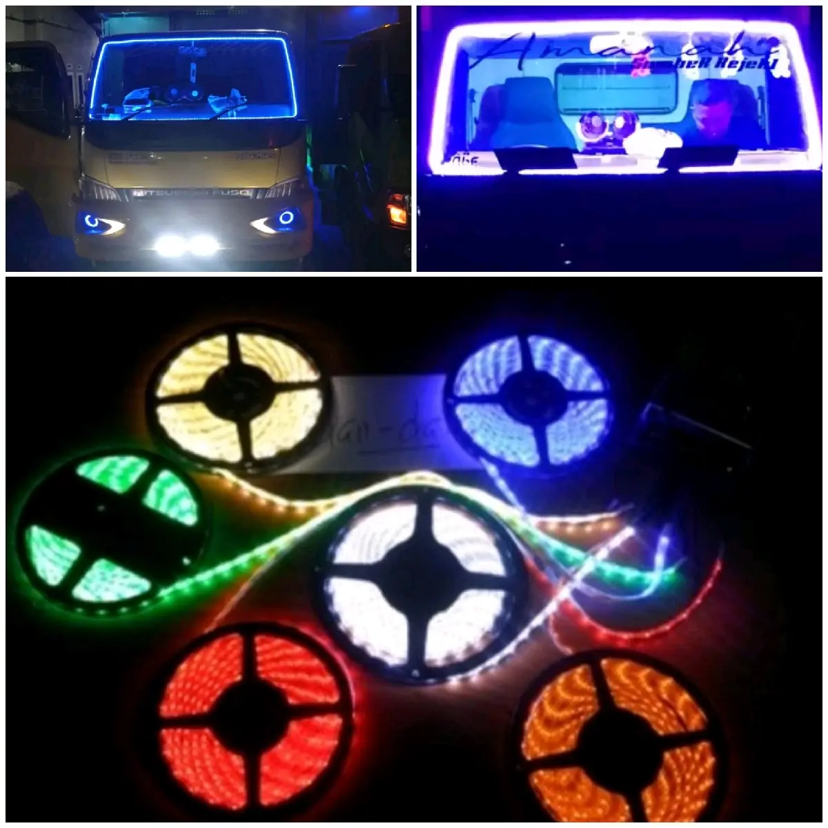 lampu led Rapat  lingkar kaca mobil truk bus 12v/24v 5meter