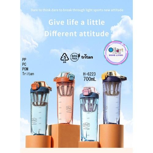 Gambar Botol Minum Infus Water H-6223 Leakproof 700ML - Orange Blue dari Ollahomeliving Kota Bogor Tokopedia