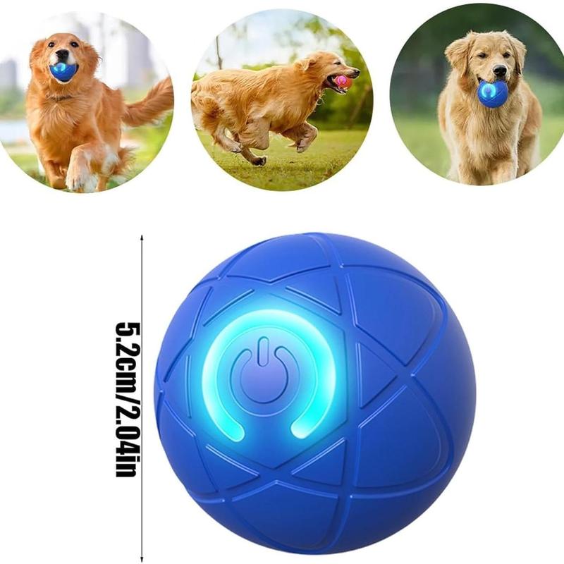 Product Introduction of Interactive Dog Ball Toy, 1 Count USB Rechargeable Automatic Moving Dog Toy Ball, Vibration Dog Ball, Pet Chew Toy, Dog Teething Toy, Dog & Cat Accessories 1