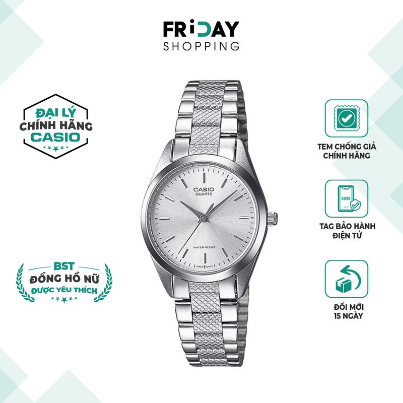 Đồng Hồ Nữ Casio Women Watch LTP-1274D-7ADF Đeo Tay Mặt Tròn 26mm Dây Kim Loại Chống Nước 3ATM Chính Hãng