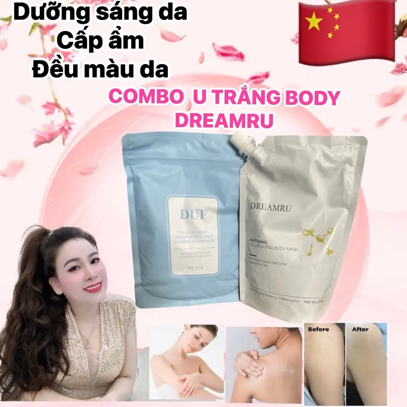 Sản phẩm kem ủ trắng NICOTINAMIDE 300ml & Bột Niacinamade 100g nội địa trung - Tú Đan Dưỡng da trắng sáng 0