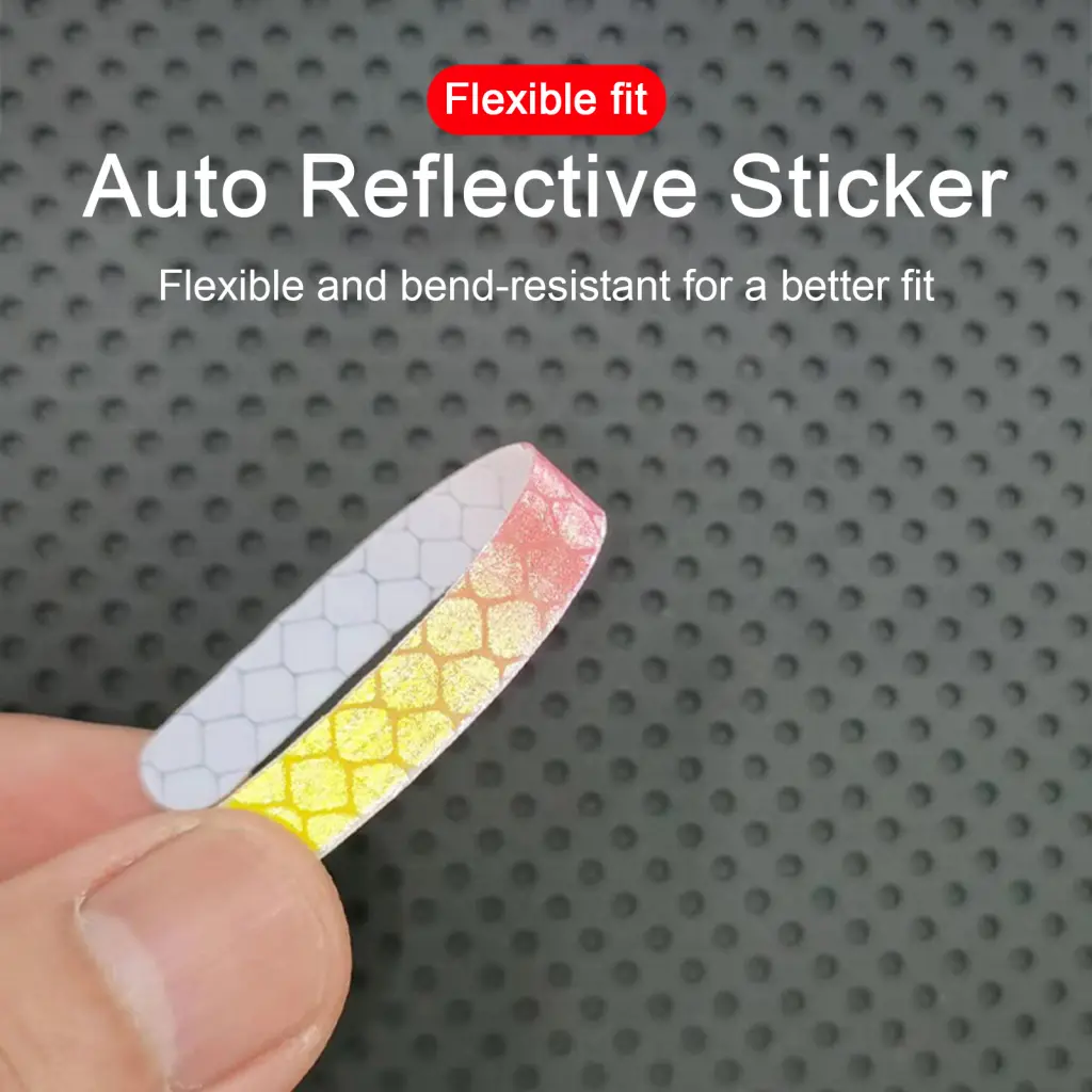 thwoscion Fashionable Car Decals Easy-to-apply Car Stickers 20pcs Colorful Car Wheel Hub Reflectors Stylish Vehicle Decals for Safety Decoration Buyers' Choice