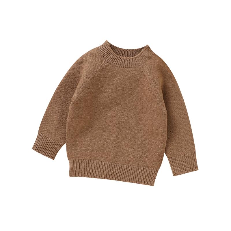 Product Introduction of Toddler Autumn Winter Knit Sweaters Long Sleeve Round Neck Solid Color Knitwears 57