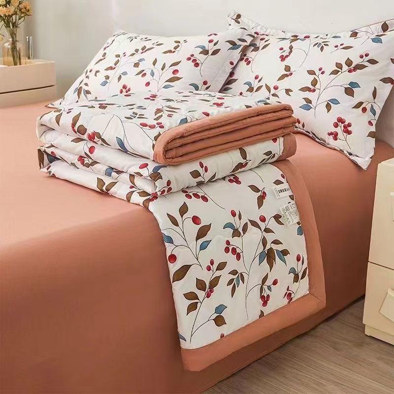 Product Introduction of [2025 Summer Hot] Machine Washable Flowers like Brocade Soft Cotton Summer Blanket Thin Cool Feeling Airable Cover Summer Quilt 4