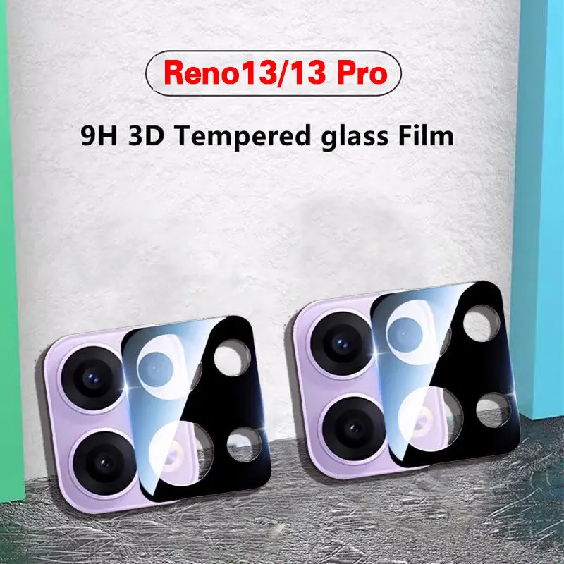 Oppo Reno13 Pro 5G Camera Film For OPPO Reno 13 Pro 13ProReno 13 Reno13Pro 5G 2024 3D Curverd Black Full Cover Protective HD Lens Protector Tempered Glass Protect Anti Scratch