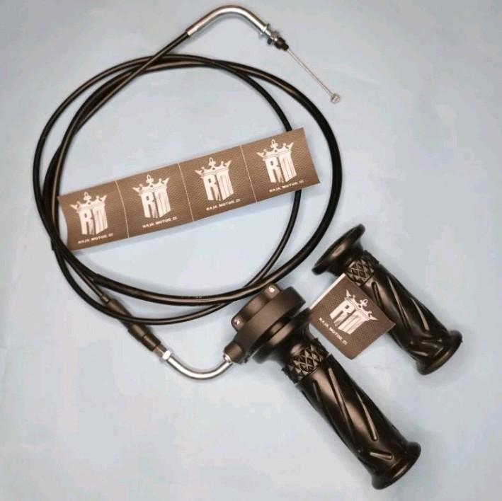 PAKET KABEL GAS 5MX / 5TL + HANDGRIP RUMAH GAS HAND PAD SLONGSONG GAS MIO SMILE KARBU MIO SOUL LAMA MIO SPORTY HIGH QUALITY KUALITAS TERJAMIN 0