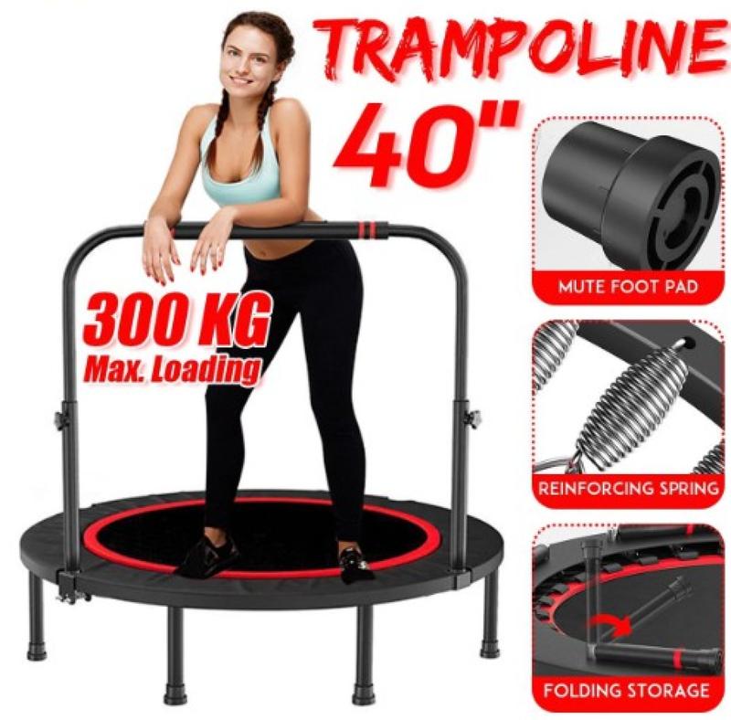 Product Introduction of 【COD】Trampoline Fitness Home Children's Indoor Bouncer Bed Kids Rubbing Bed Adult Exercise Weight Loss Small Trampoline 3