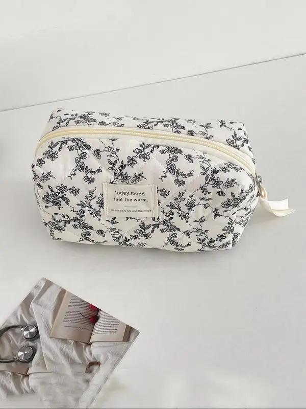 Floral Pattern Makeup Bag Set, Portable Cosmetic Storage Bag, Multifunctional Makeup Organizer Pouch, Versatile Storage Bag for Travel & Daily Use 8