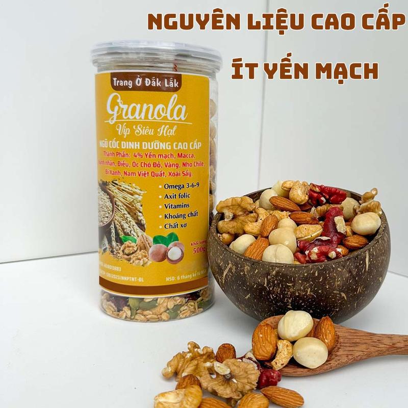 Combo 2 Hộp Granola Siêu Hạt Ít Yến Mạch | Trang Ở Đắk Lắk Food Thức Ăn Hạt Ngũ Cốc ngũ cốc ăn sáng