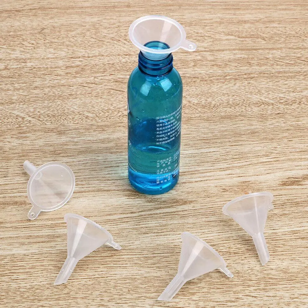 5PCS Mini Funnel Home Liquid Dispensing Oil Spill Filter Plastic Oil Pour Funnel Mini Funnel U9H6