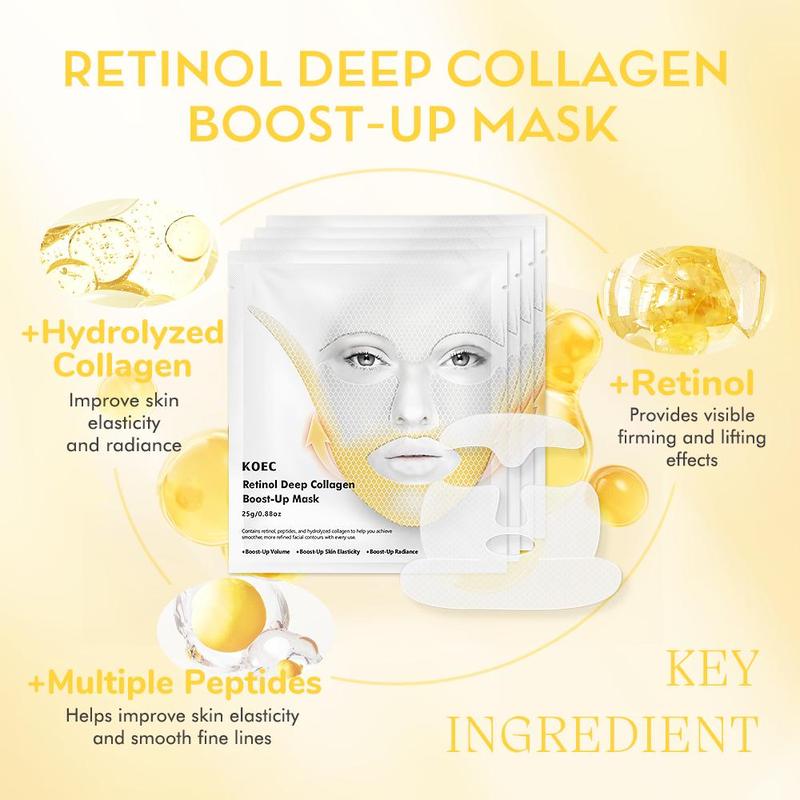 Product Introduction of Collagen Lifting Mask, Moisturizing Facial Masks for Improving Skin Elasticity, Nourishing Facial Skin Care Retinol Product for Women & Men 5