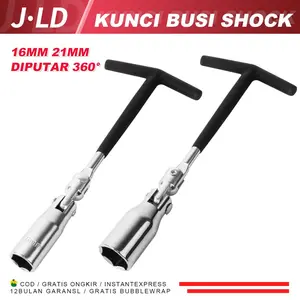 JLD Kunci Busi 16 22MM / Kunci Sock Busi Flexsibel 360° / Kunci Busi Motor Mobil Serbaguna