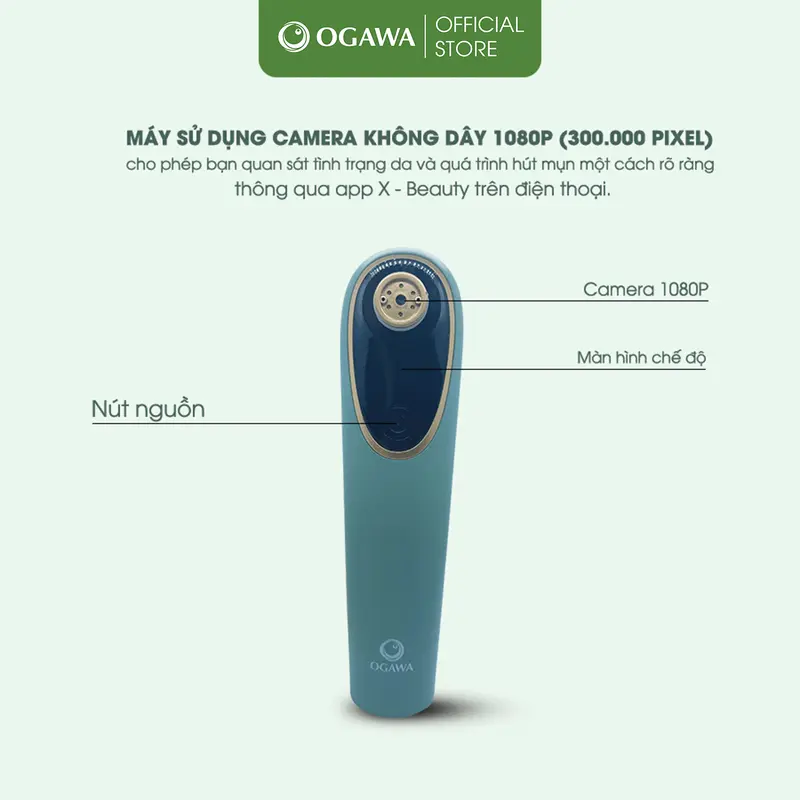 [OGAWA] Máy hút mụn cá nhân OGAWA Blackhead removal - Có Camera soi da Skincare Nữ máy  đẩy 4