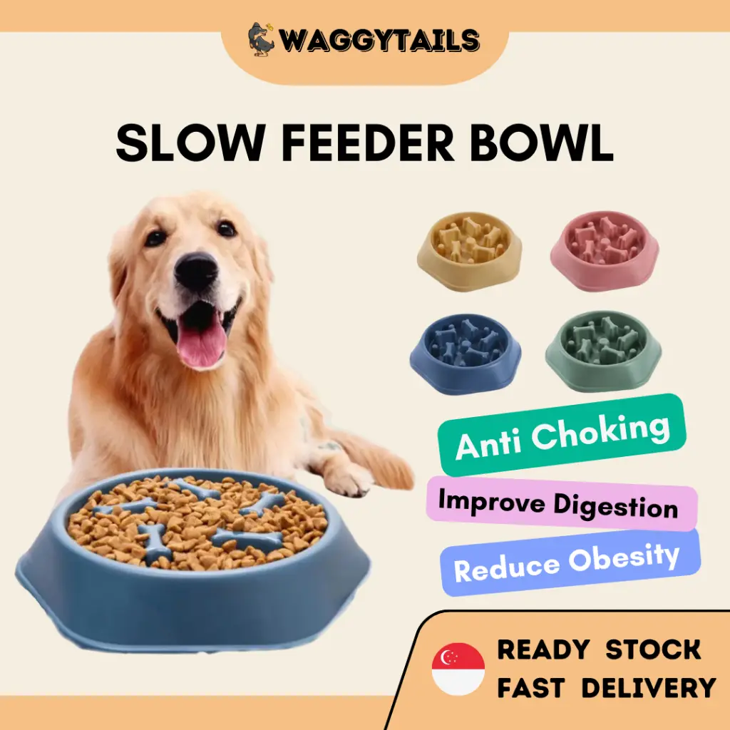 [SG Stock] Pet Bowl Pet Slow Feeder Bowl | Dog Bowl | Cat Bowl | Anti-choking Bowl