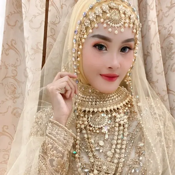 Kalung india pengantin COD New Arrival Baru Asli india import dari india terbaru motif cek out kalung india full set 1 7
