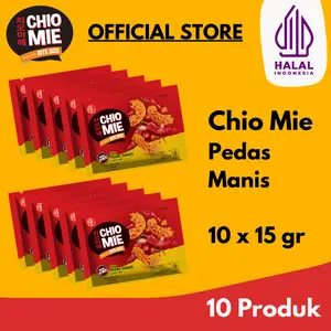 Pedas Manis Chio Mie Bites 10x15gr – Snack Mie Kering Renyah Gurih
