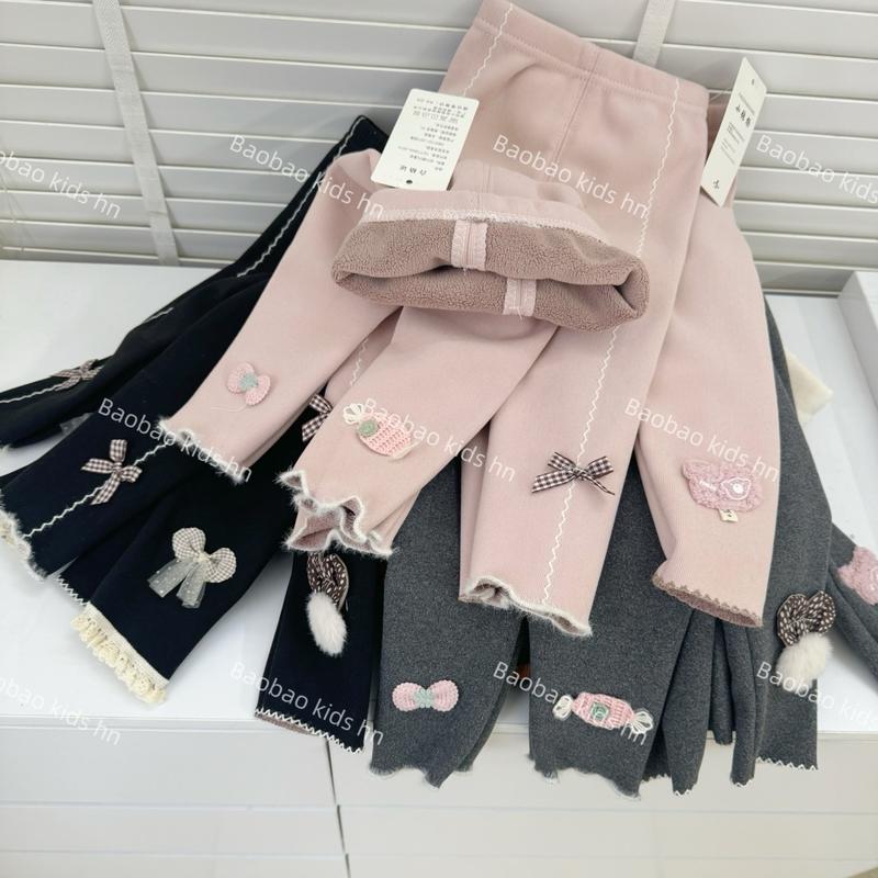 QUẦN LEGGING LÓT LÔNG CAO CẤP ẤM ÁP 3 MÀU XINH YÊU CHO BÉ GÁI -M198