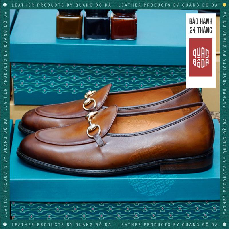Product Introduction of Giày Loafer Nam Da Bò Thật Cao Cấp Đế Phíp Gỗ Màu Nâu Bò LFP_01A, Bảo Hành 24 Tháng, Đế Khâu Chắc Chắn | Quang Đồ Da 20