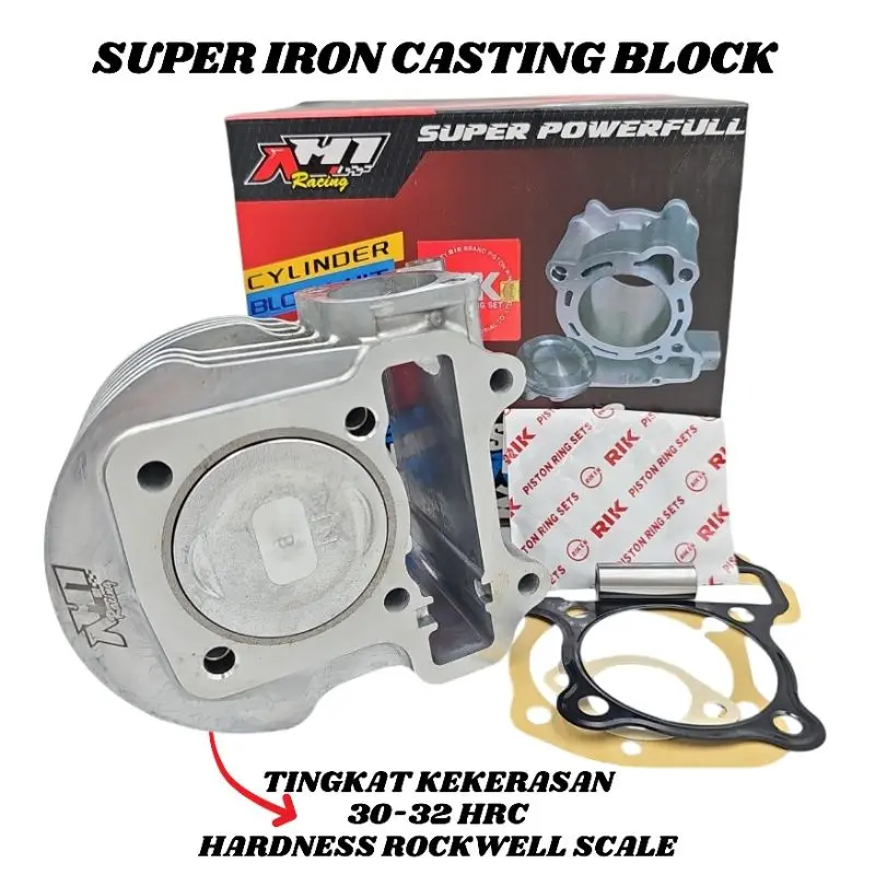 BLOK BLOCK SEHER BORE UP AH1 RACING BEAT SCOOPY VARIO 110 ESP BEAT POP BEAT STREET KODE K44 53.5 MM - CYLINDER BLOK BLOCK BORE UP 53 MM BEAT ESP SCOOPY ESP VARIO 110 ESP AH1 RACING KODE K44 1