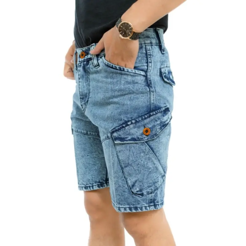 celana jeans pendek Tactikal premium full accesoris yang lagi hits kekinian Pria Dewasa Santai 1