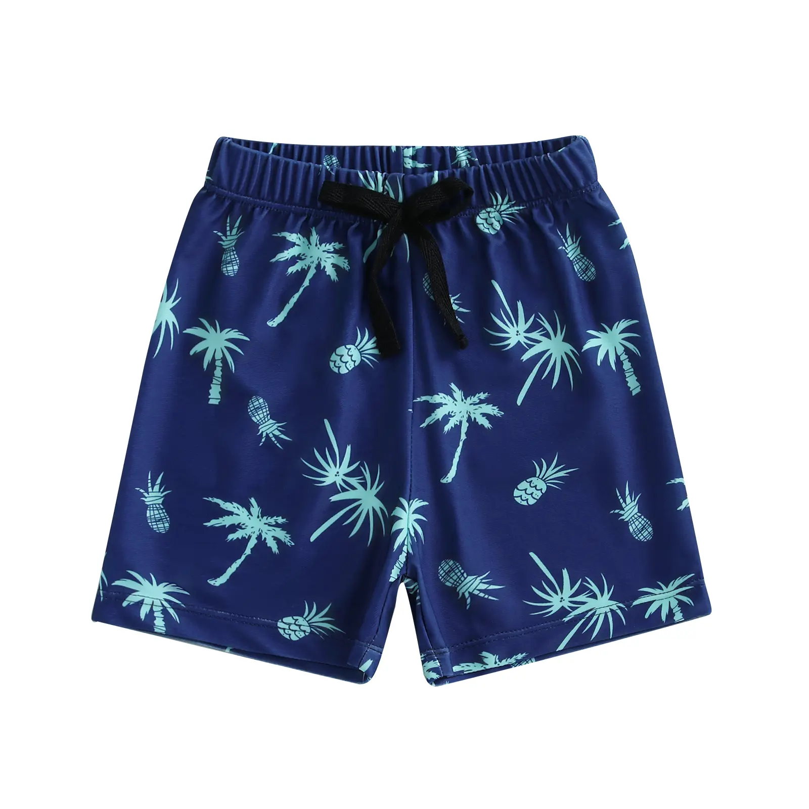 Toddler Boys Swim Trunks Cartoon Shark/Tree Print Elastic Waist Beach Shorts Kids Board Shorts