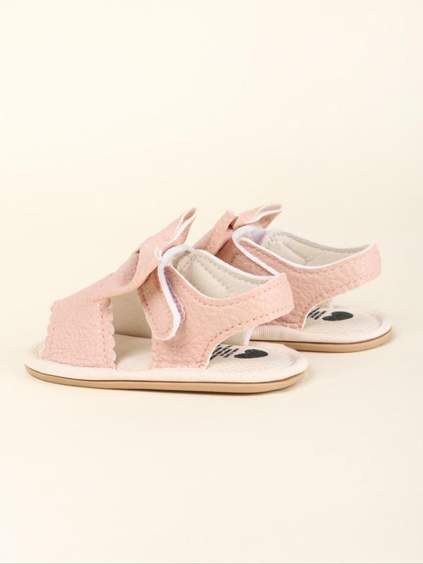 Baby's Cute Cartoon Bowknot Design Sandals, Soft Comfortable Breathable Baby Sandals, Fashionable All-match Non-slip Flat Shoes for Baby Girls 1