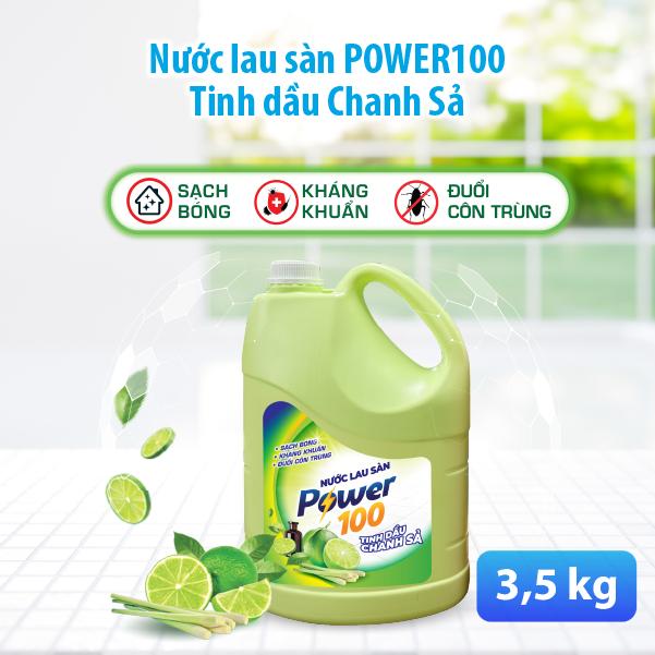 Nước lau sàn POWER100 Hương Chanh Sả 3.5kg