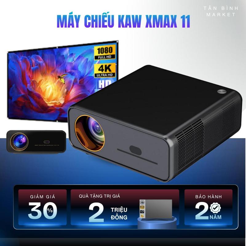 Máy chiếu cao cấp KAW XMAX11 – Google TV Androi 11, Bluetooth, Bảo Hành Chính Hãng, phù hợp gia đình văn phòng projector mini 4k