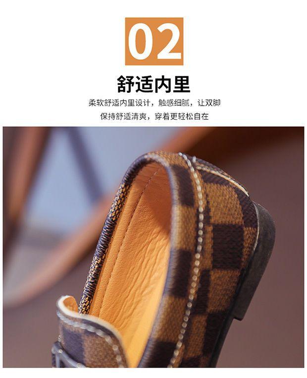 Product Introduction of Giày Da Bé Trai, Gommino Thoáng Khí Cho Trẻ Em, Phong Cách Hàn Quốc, Giày Lười, Lofter, Thích Hợp Cho Mùa Lò Xo Và Mùa Thu, Giày Đế Mềm Cho Bé, Thiết Kế Kẻ Sọc 4
