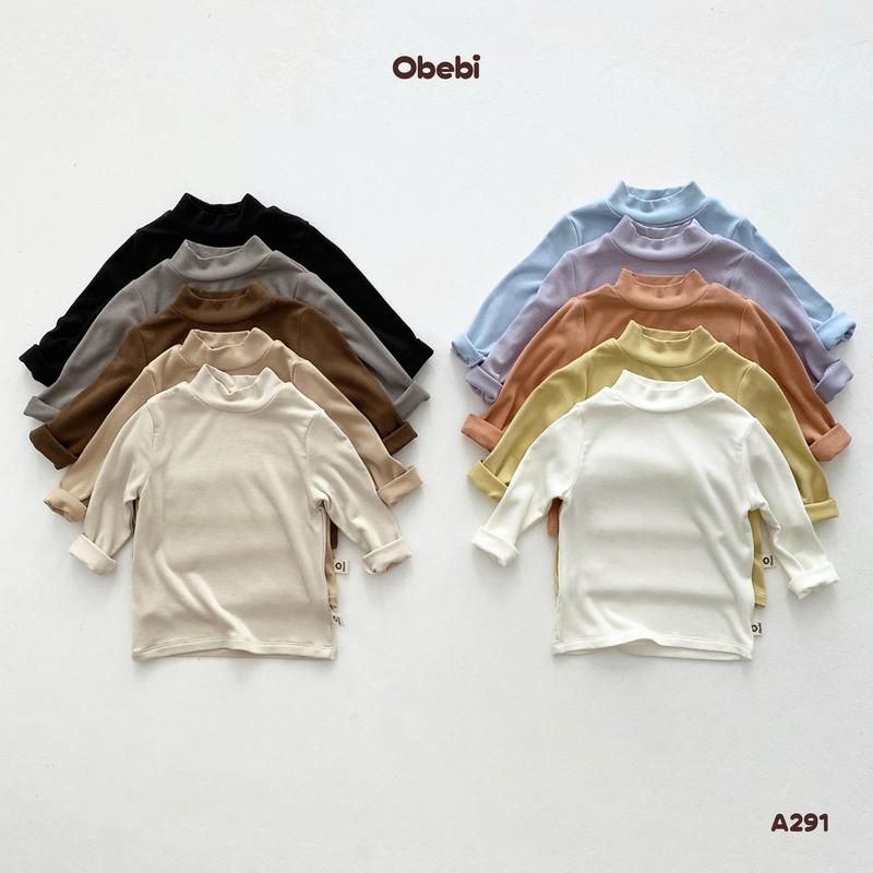 A291.1 Áo Giữ Nhiệt Cổ 3 Phân Thu Đông Cotton Co Giãn 4 Chiều Cho Bé Obebi