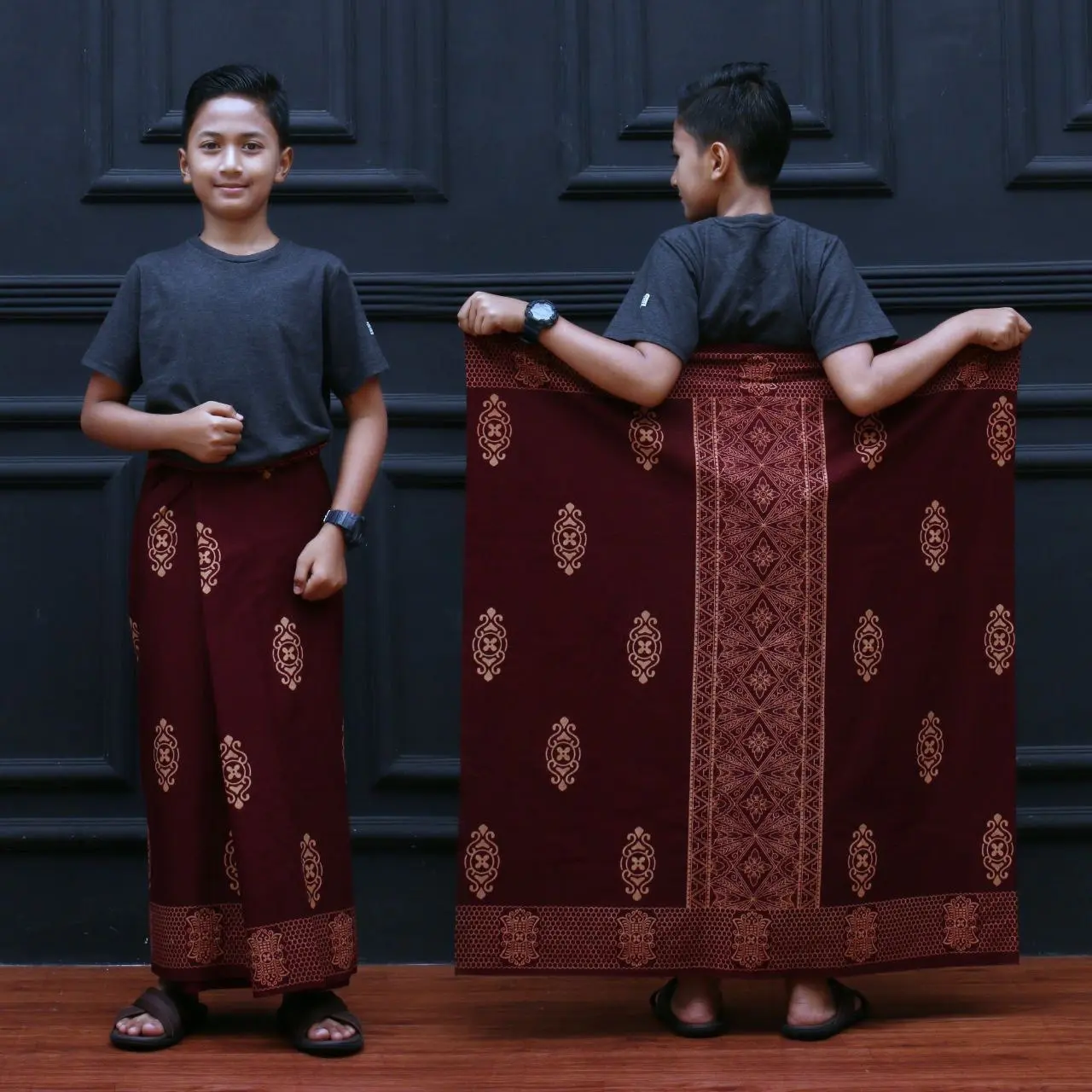 Sarung Batik Anak Motif Sarang Tawon Katun Printing Santri Seragam Muslim Pekalongan Pekalongan