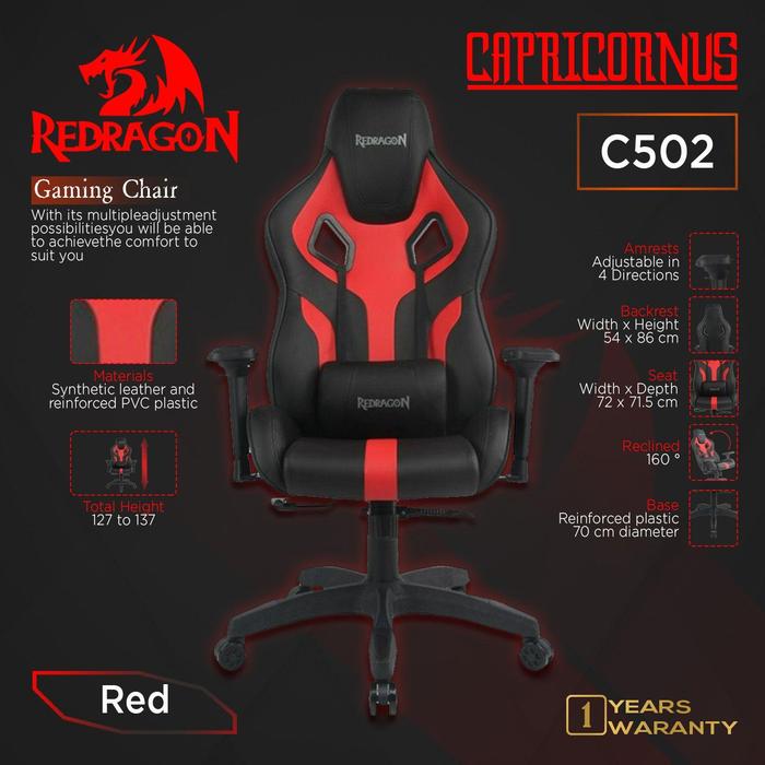 Promo Redragon CAPRICORNUS C502 Premium Quality Kursi Gaming Chair ...
