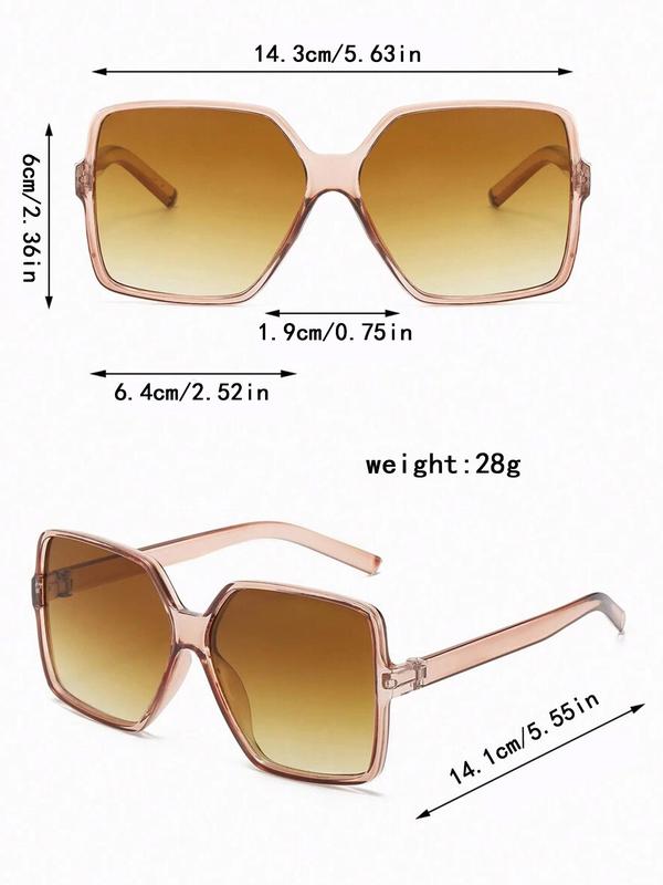 Rich Girl Sunglasses, Modern Simple Ombre Large Frame Vacation Sunglasses for Everyday Use, Trendy Casual Sunglasses, Fashion Black Eyeglass for Outdoor Activities, Travel Accessories, Women 5