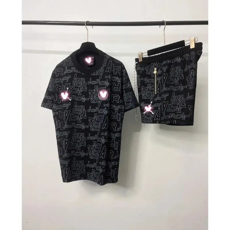 Bộ đồ Nam cộc tay Jordan bacic hoạ tiết chữ ziczac bộ đồ thể thao cực chất quần + áo theo bộ hottrend