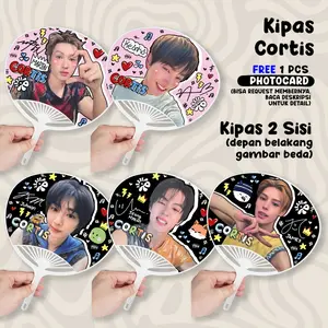 (FREE 1 PHOTOCARD) Kipas CORTIS - Kpop Hand Fan Korea Merchandise Unofficial