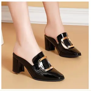 ZUFAR - Maura Sandal Bustong wanita/Sandal Bustong Heels/Sandal Bustong Hak 5 cm black shoes