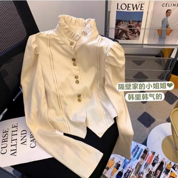 Product Introduction of Áo Sơ Mi Sang Trọng Phong Cách Hoàng Gia Pháp, Dành Cho Nữ, Hàng Mới Về Mùa Thu, Bó Sát Eo, Tay Áo Bong Bóng, Phổ Biến Năm 2024, Hàng Đầu 1