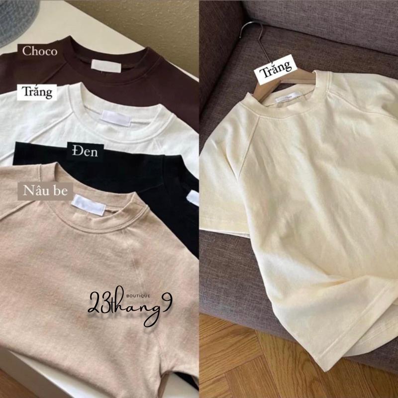Product Introduction of Áo thun nữ , áo thun dáng ôm trơn basic cộc tay cổ tròn dáng ôm nhiều màu đơn giản vải cotton dày dặn 23thang9 24