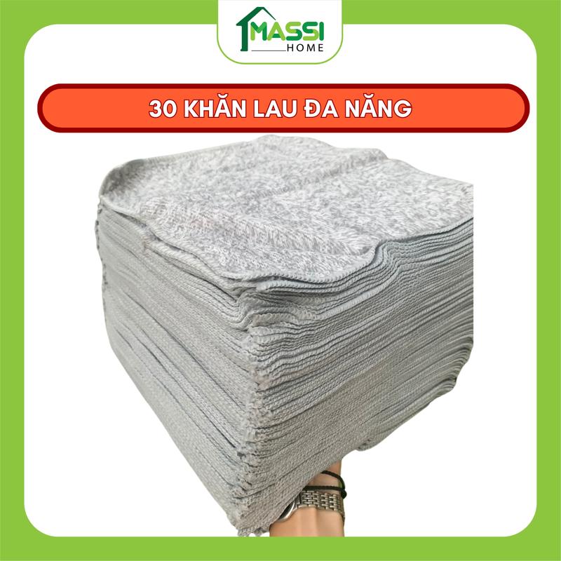 Combo 30 khăn lau bếp đa năng 22 x 23 cm Làm Sạch Mọi Bề Mặt khăn lau bếp, khăn lau đa năng Len