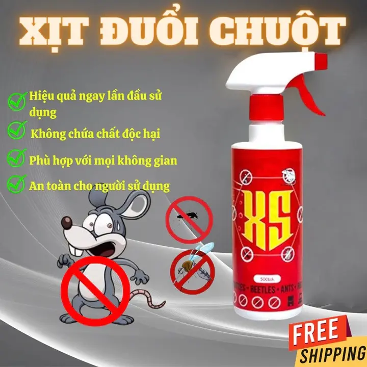Thuốc đuổi chuột, côn trùng, mối mọt XS 500ml Thảo dược an toàn sức khỏe người dùng