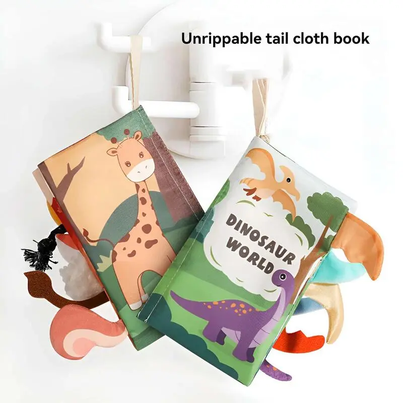 Infants can not tear the animal tail three-dimensional cloth book with paper sound education toys