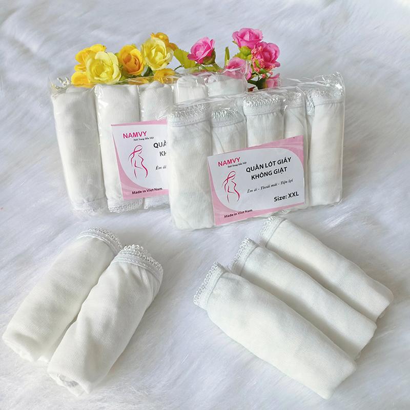 Set 5 chiếc quần lót giấy cotton nữ dùng 1 lần