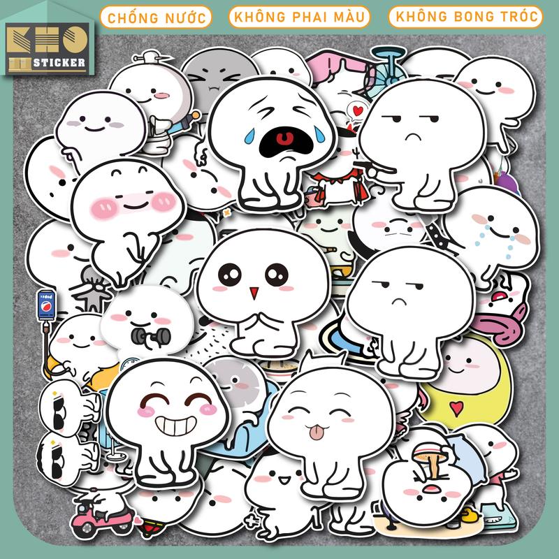 Combo 50 hình Sticker Cutie chống nước sticker dán laptop, điện thoại, đàn guitar, mũ bảo hiểm, vali. MSP: ST101