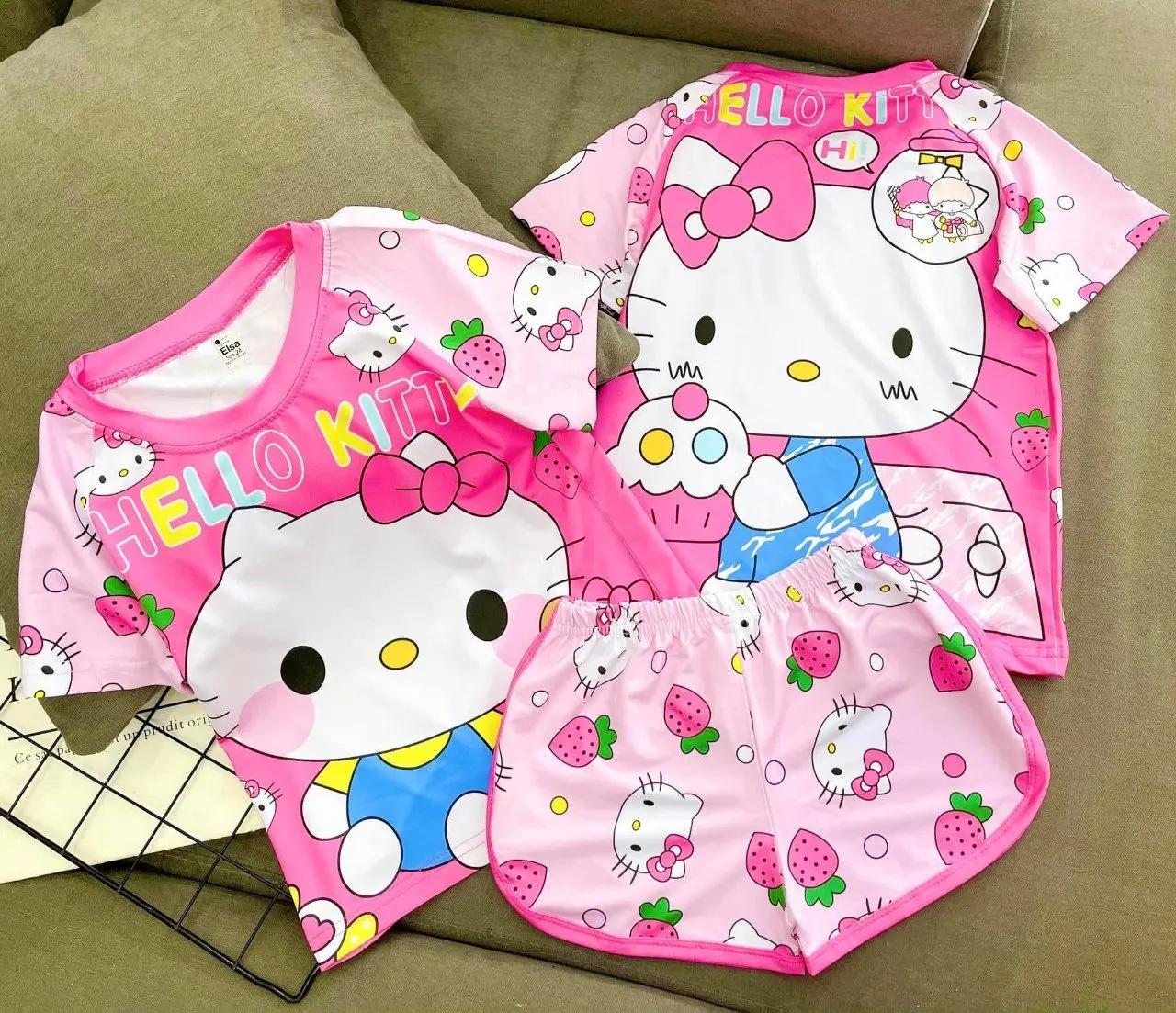 8-40Kg] Đồ Bộ Bé Gái In Hình 3D - Bộ Đùi Mềm Mịn Thoáng Mát Dễ Thương