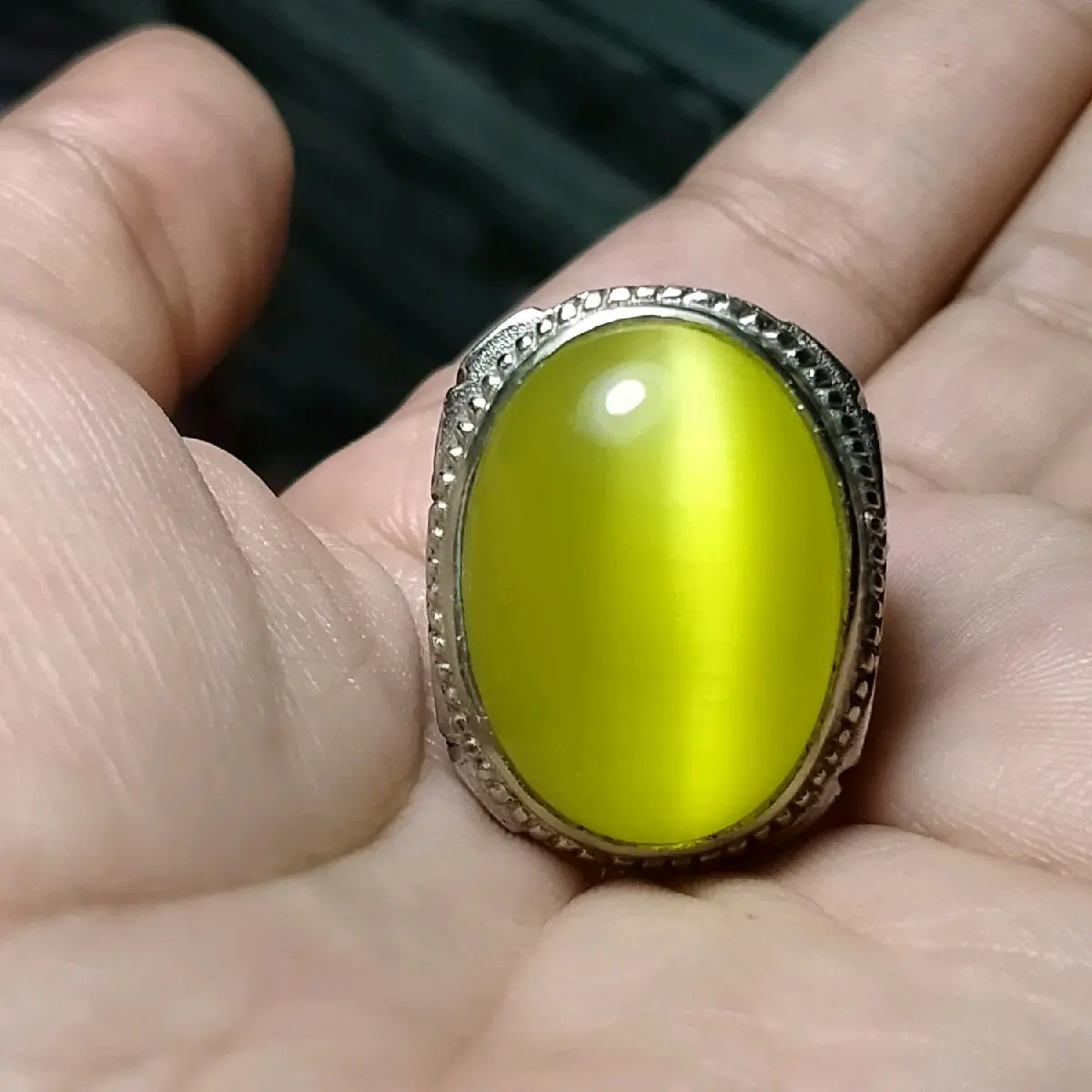 batu cincin cat eye Laki-laki